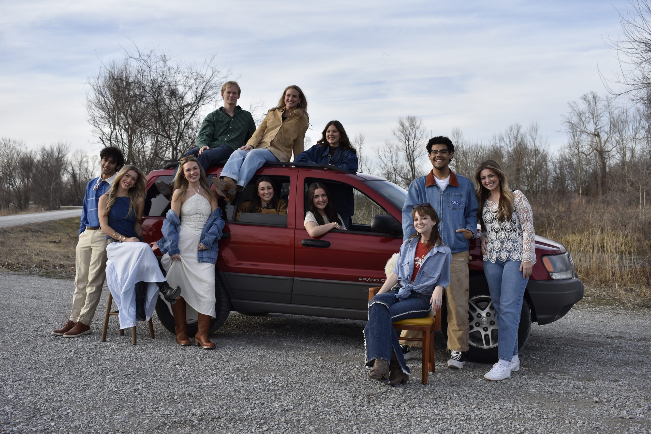 (Left to Right: Joey Yancey, Kaleigh Dunahee, Heidi Vial, Jack Toal, Sophia Martin, Elle Decker, Maddy Hall, Maggie Feldmiller, Isaac Lewis, Claire Leonard)